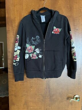 Disney Black Hooded Jacket with Branded Label
